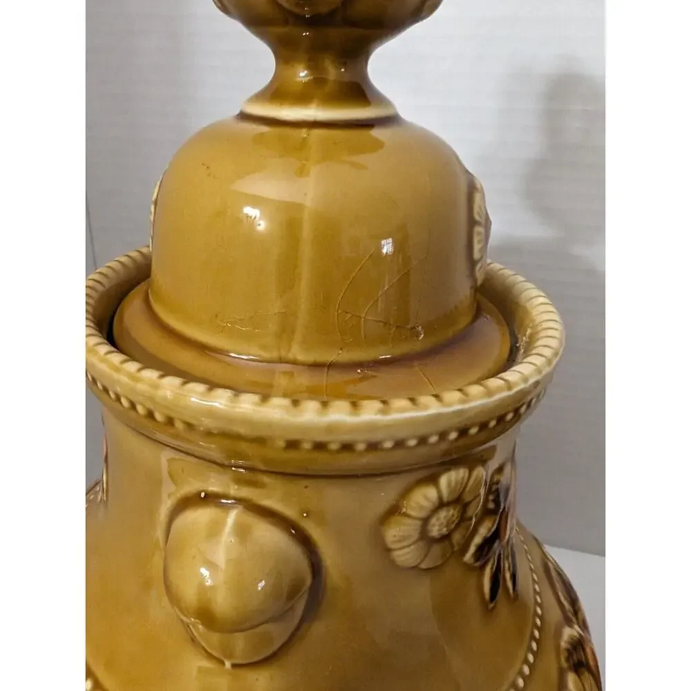 VINTAGE 1950s APCO JAPAN MCM LARGE AND SMALL TEAPOT Tan Ceramic